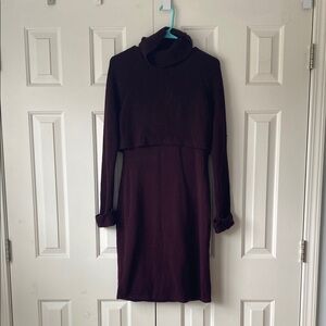 Calvin Klein Women's Sweater Dress in Deep Plum Size M
